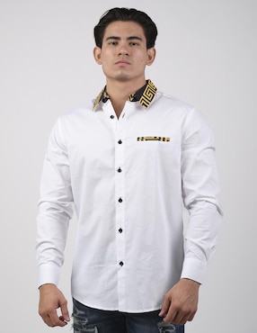 Camisa Casual Pavini De De Algodón Manga Larga Para Hombre