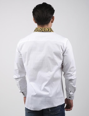 Camisa casual Pavini de de algodón manga larga para hombre