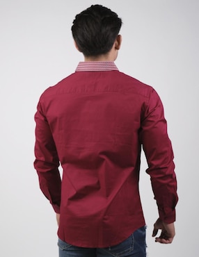 Camisa casual pavini de algodón manga larga para hombre