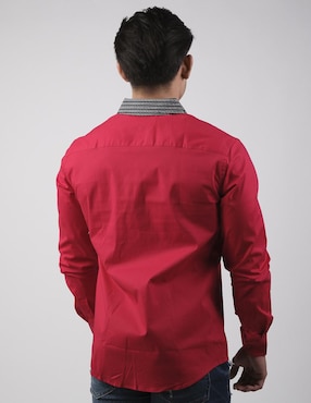 Camisa casual Pavini de algodón manga larga para hombre