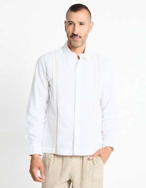 Guayabera Manga Larga Costavana Para Hombre