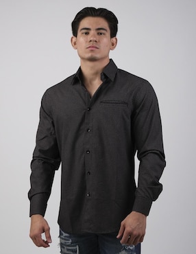 Camisa Casual Pavini Manga Larga Para Hombre