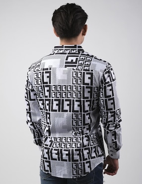Camisa casual Pavini manga larga para hombre