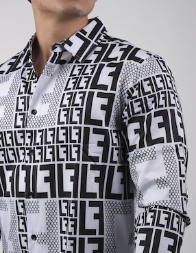 Camisa casual Pavini manga larga para hombre