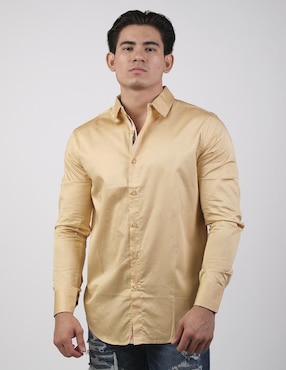 Camisa Casual Pavini Manga Larga Para Hombre