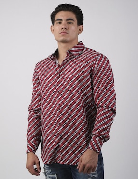 Camisa Casual Pavini Manga Larga Para Hombre