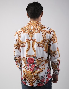 Camisa casual Pavini manga larga para hombre