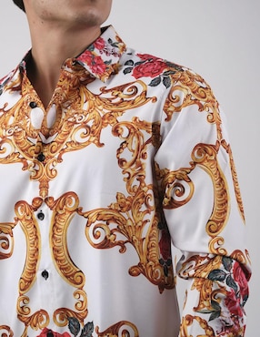 Camisa casual Pavini manga larga para hombre