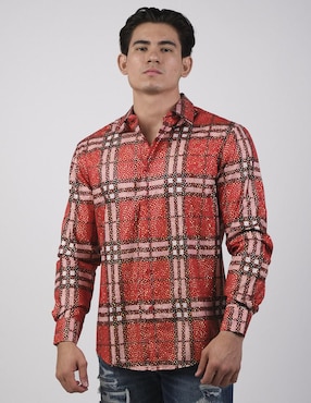 Camisa Casual Pavini Manga Larga Para Hombre