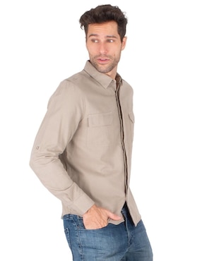 Camisa casual Generra manga larga para hombre