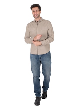 Camisa casual Generra manga larga para hombre