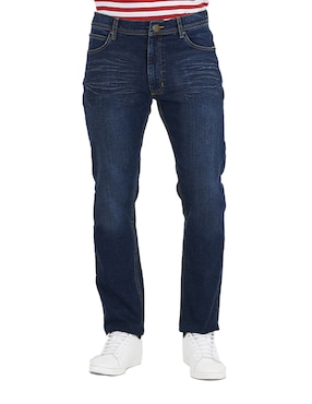 Jeans Straight Ferrioni M27008 Deslavado Para Hombre