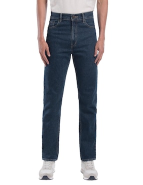 Jeans Straight Oggi Jeans Power Lavado Obscuro Para Hombre