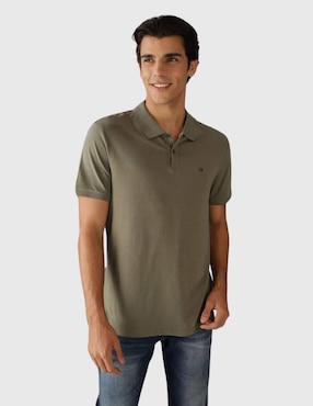 Playera Tipo Polo Calvin Klein Para Hombre