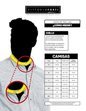 Camisa casual Vittorio Forti de poliéster manga larga para hombre