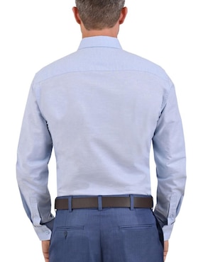 Camisa casual Sansabelt de algodón manga larga para hombre