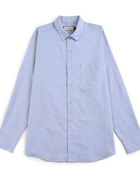 Camisa casual Sansabelt de algodón manga larga para hombre