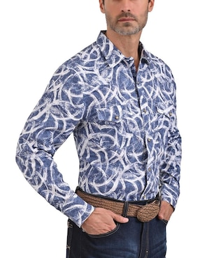 Camisa casual Yale de algodón manga larga para hombre