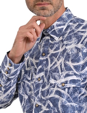 Camisa casual Yale de algodón manga larga para hombre