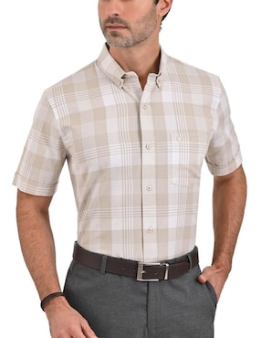 Camisa Casual Yale De Algodón Manga Corta Para Hombre