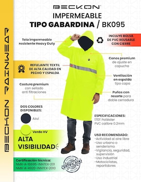 Impermeable Beckon para hombre