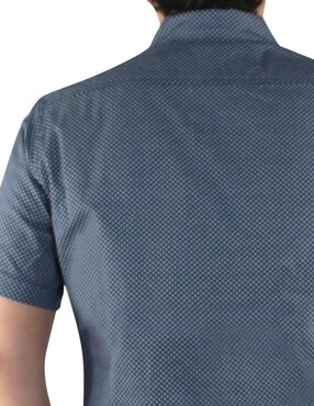 Camisa casual Breton de algodón manga corta para hombre