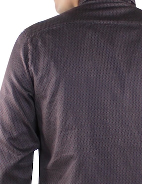 Camisa casual Breton de algodón manga larga para hombre