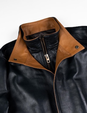 Chamarra casual Lastwolf de piel para hombre