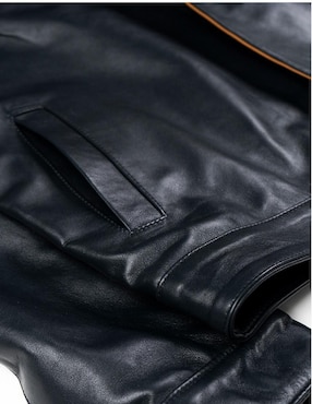 Chamarra casual Lastwolf de piel para hombre