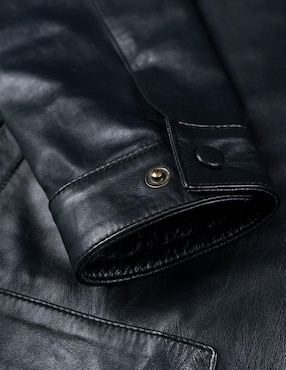 Chamarra casual Lastwolf de piel para hombre