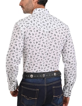 Camisa casual Yale de algodón manga larga para hombre