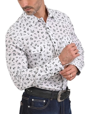 Camisa casual Yale de algodón manga larga para hombre