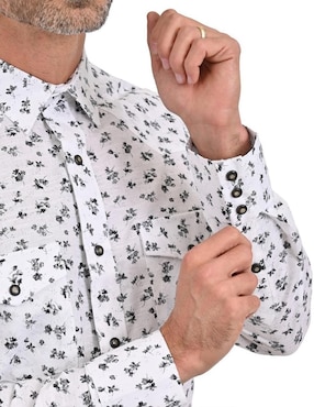 Camisa casual Yale de algodón manga larga para hombre