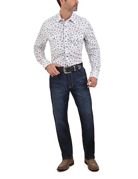 Camisa casual Yale de algodón manga larga para hombre