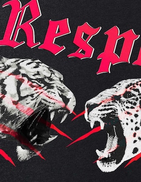 Playera FNC Collezioni Jaguar Tiger cuello redondo para hombre