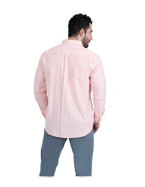 Camisa casual Ferrioni de algodón manga larga para hombre