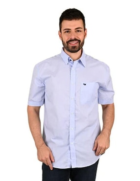 Camisa casual Ferrioni de algodón manga corta para hombre