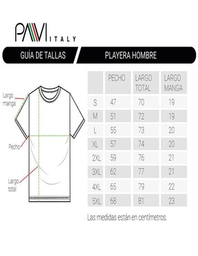 Playera Pavi Italy cuello redondo para hombre