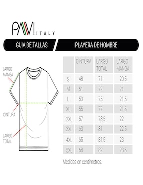 Playera Pavi Italy cuello redondo para hombre