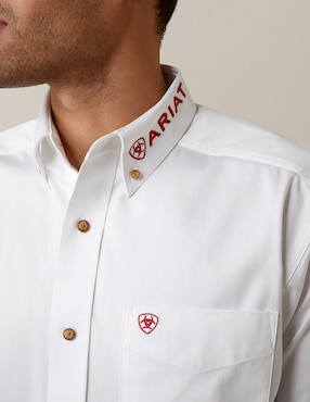 Camisa casual Ariat de algodón manga larga para hombre