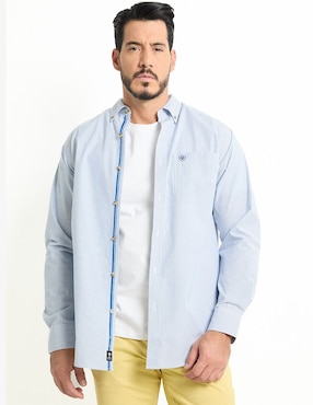 Camisa casual Ariat de algodón manga larga para hombre