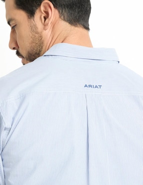 Camisa casual Ariat de algodón manga larga para hombre