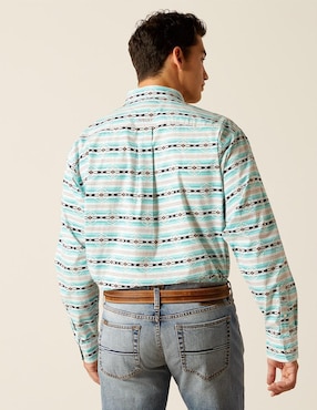 Camisa casual Ariat de algodón manga larga para hombre