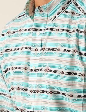 Camisa casual Ariat de algodón manga larga para hombre