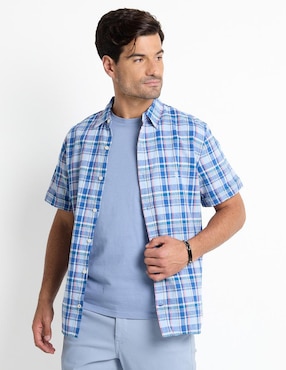 Camisa casual Izod de algodón manga corta para hombre