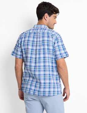 Camisa casual Izod de algodón manga corta para hombre