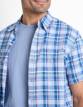 Camisa casual Izod de algodón manga corta para hombre