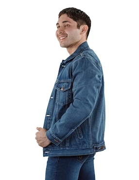 Chamarra casual Innermotion de mezclilla con bolsillos para hombre