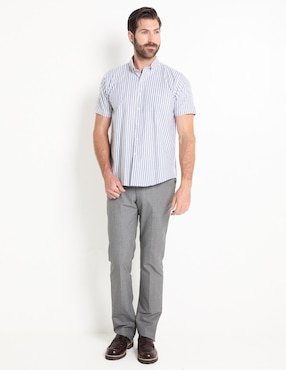 Camisa casual Dioro de algodón manga corta para hombre