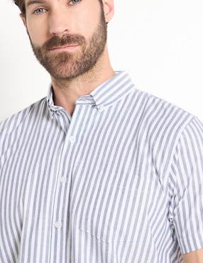 Camisa casual Dioro de algodón manga corta para hombre